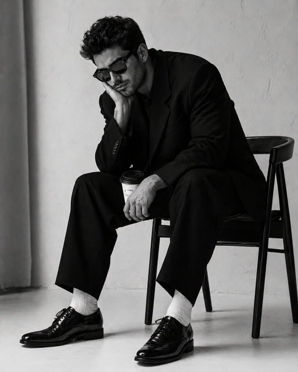 Minimalist Monochrome Fashion Portrait