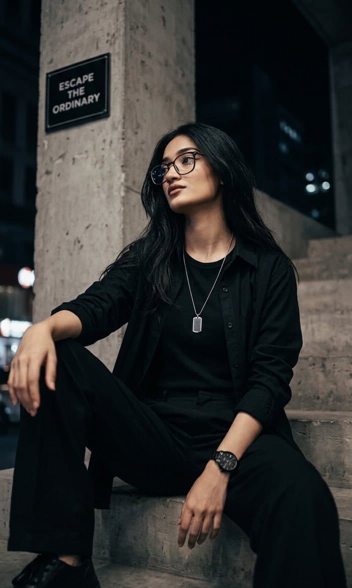 Cinematic Urban Night Portrait