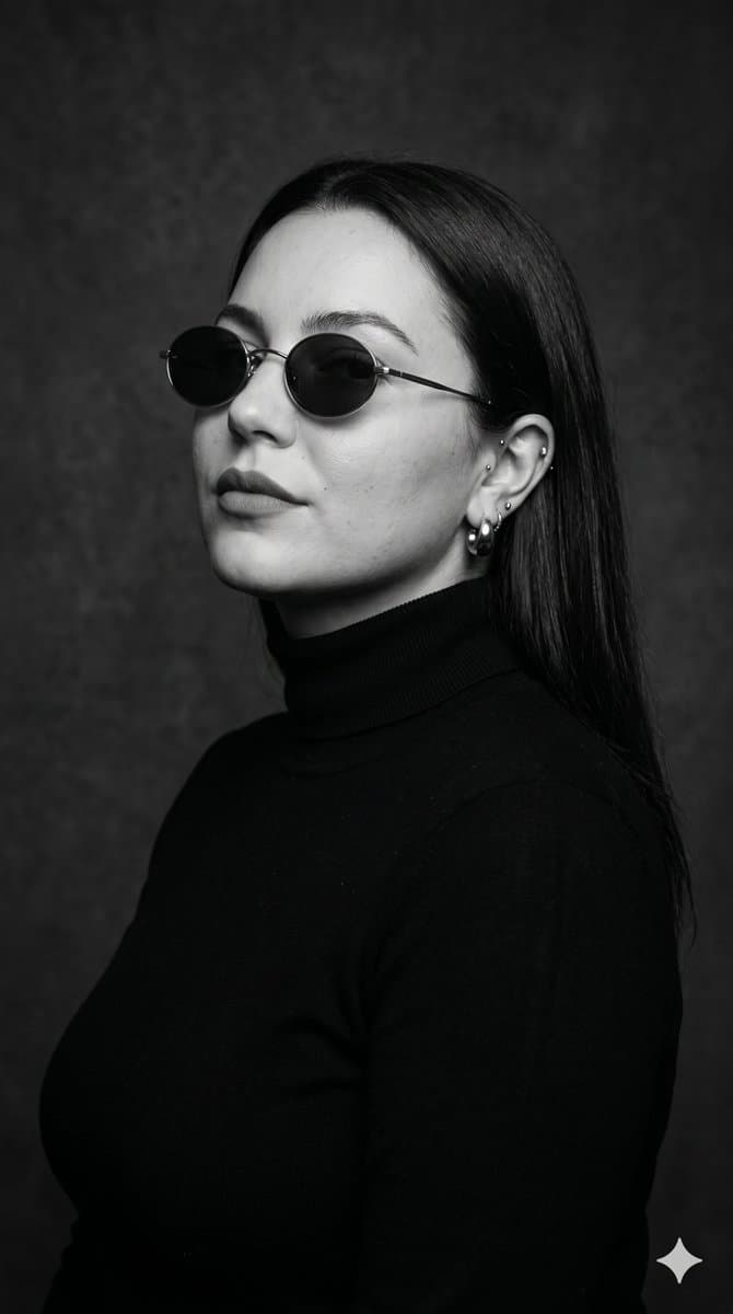 Minimalist Monochrome Fashion Portrait