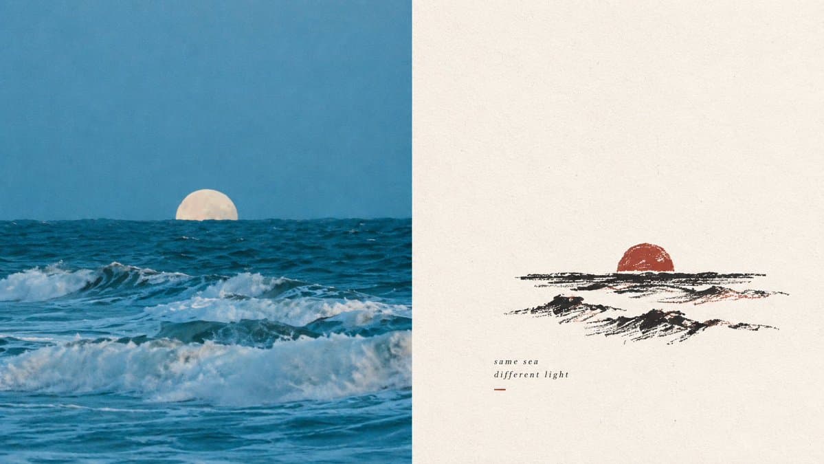 Same Sea Different Light Diptych