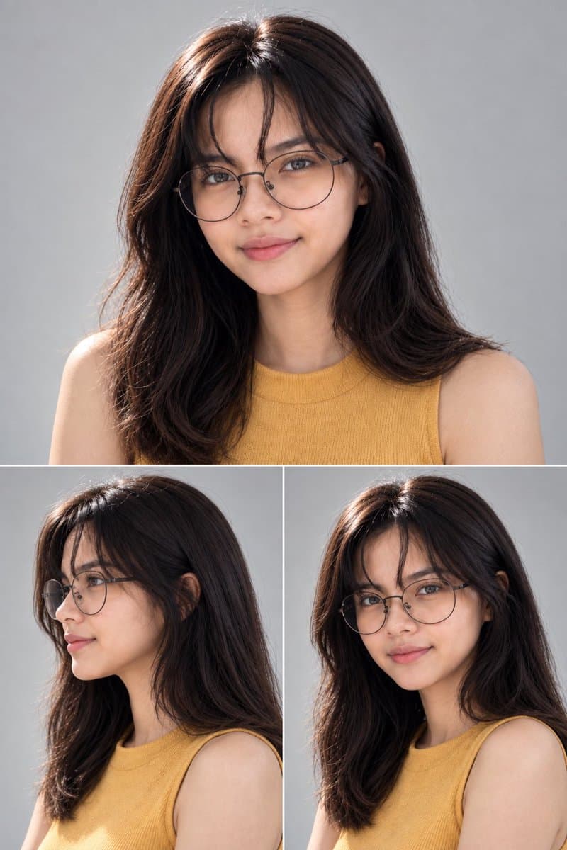 Realistic Honey Toned Beauty Portrait