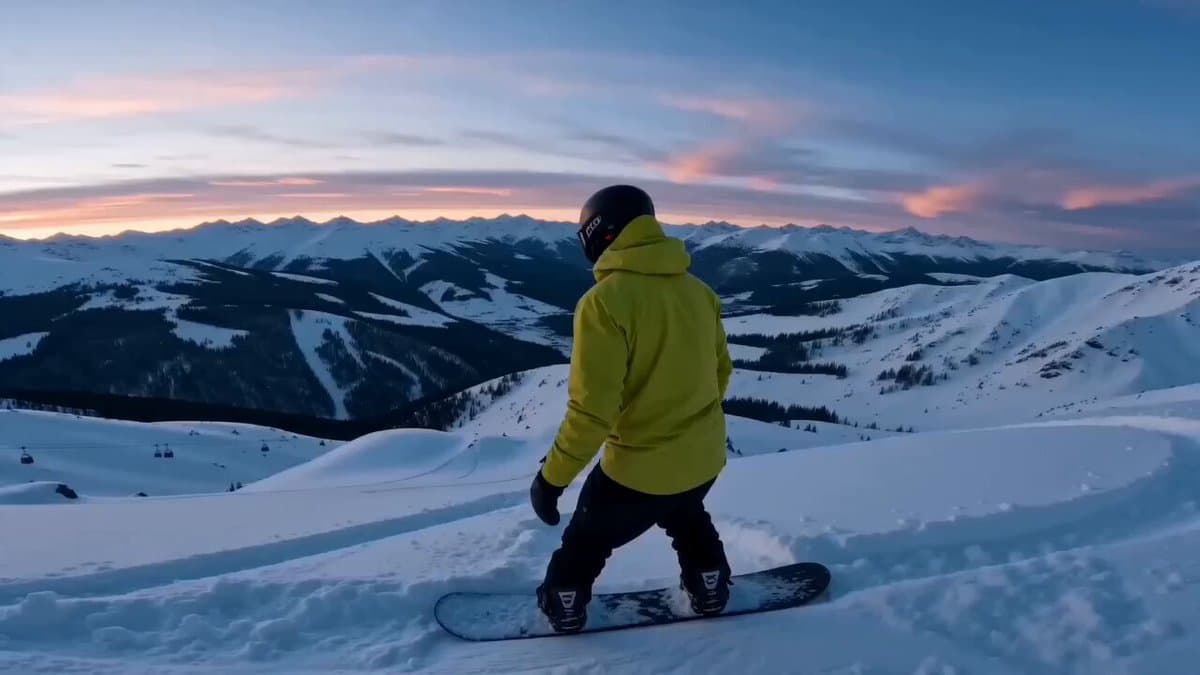 Cinematic FPV Snowboard Sequence