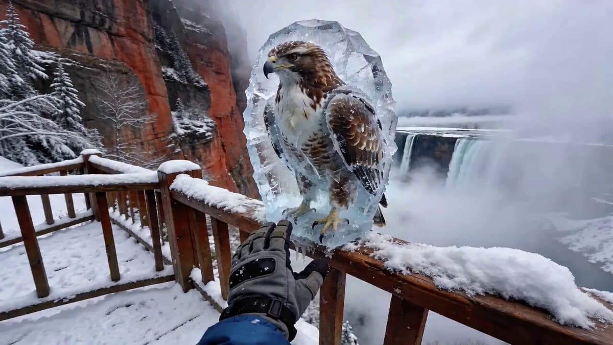 POV Eagle Rescue from Ice