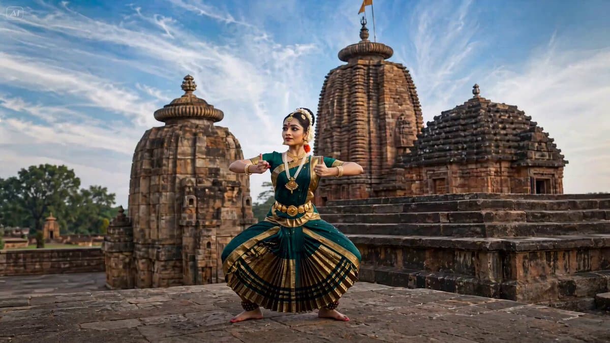 Bharatanatyam Dance Animation Prompt