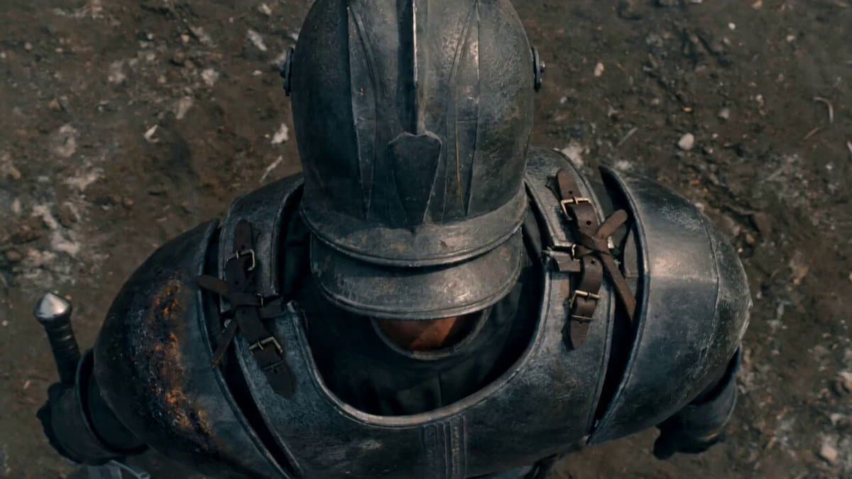 Lone Warrior on Battlefield Crane Shot Video