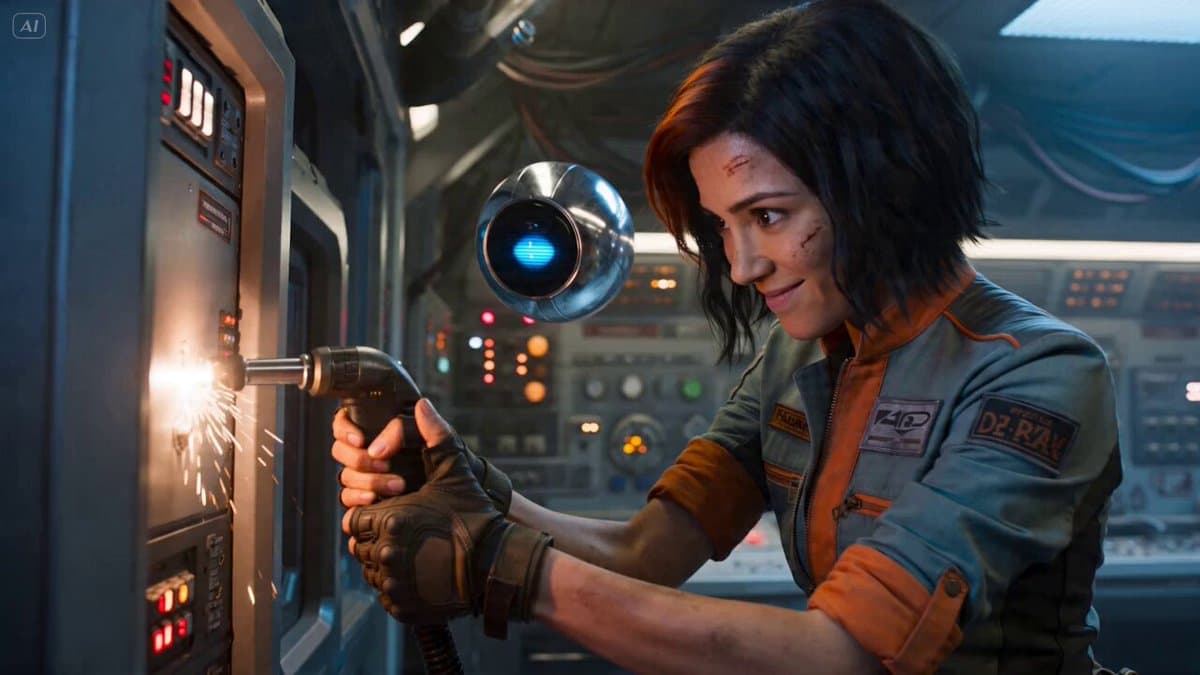 10-Second Sci-Fi Comedy Video Prompt: Mechanic vs. Robot