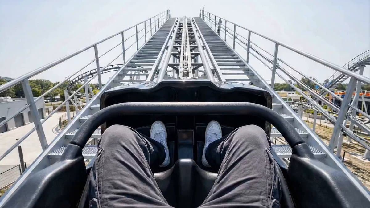 First-Person Roller Coaster with Seasonal Transitions