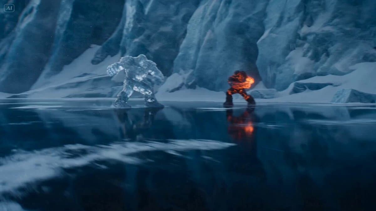 Ice Giant vs. Magma Titan Battle (Dreamina/Seedance 2)