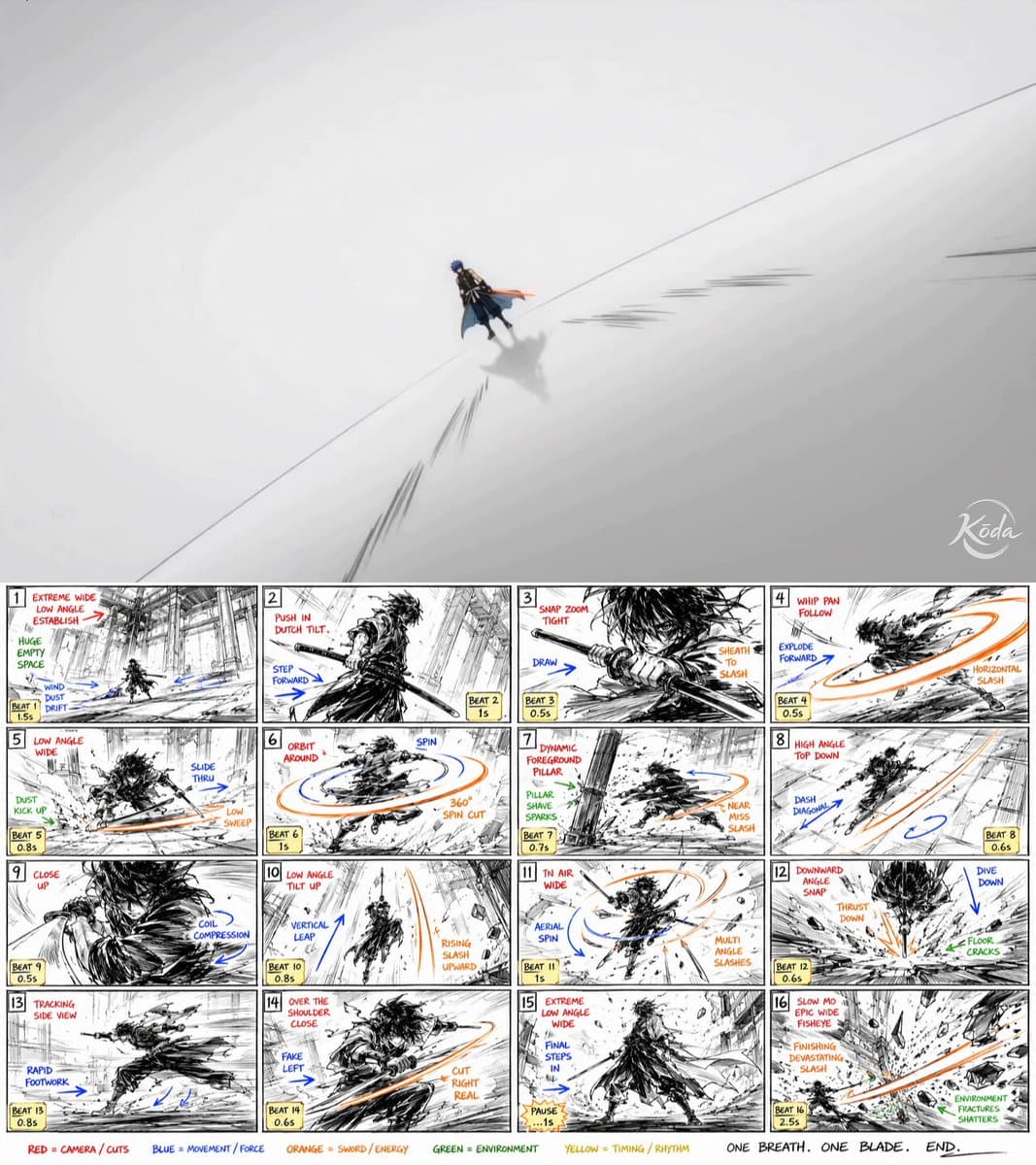 Anime Combat Sequence Prompt