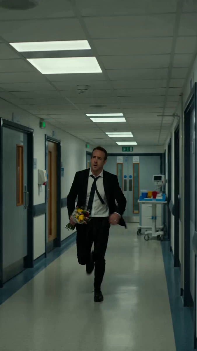 Hospital Corridor Emotional Scene