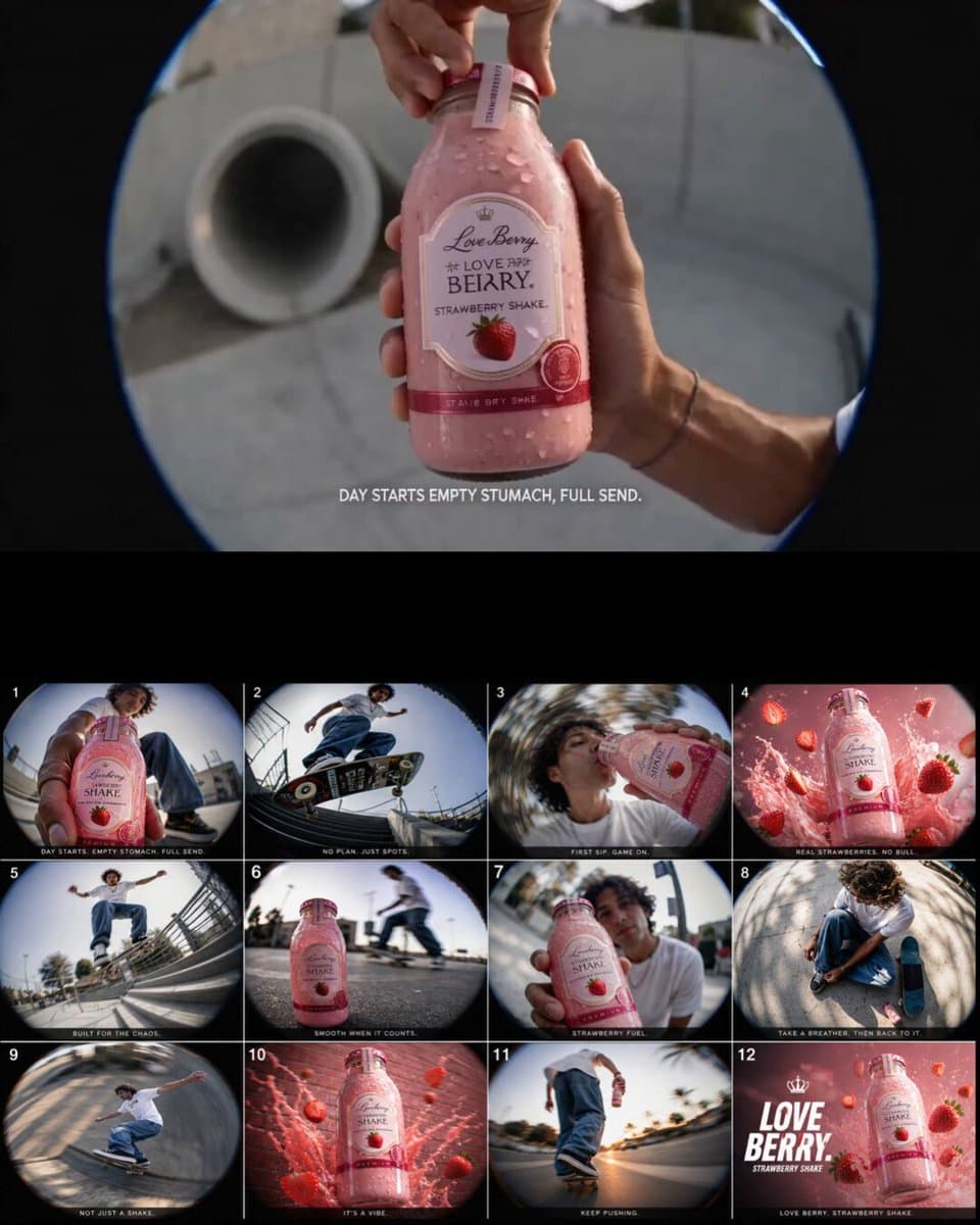Retro Skate Video Strawberry Shake Ad
