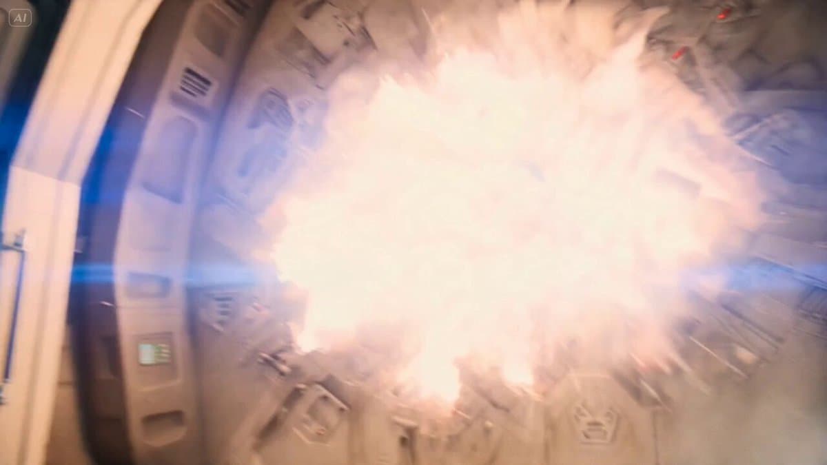Explosive Space Decompression Scene