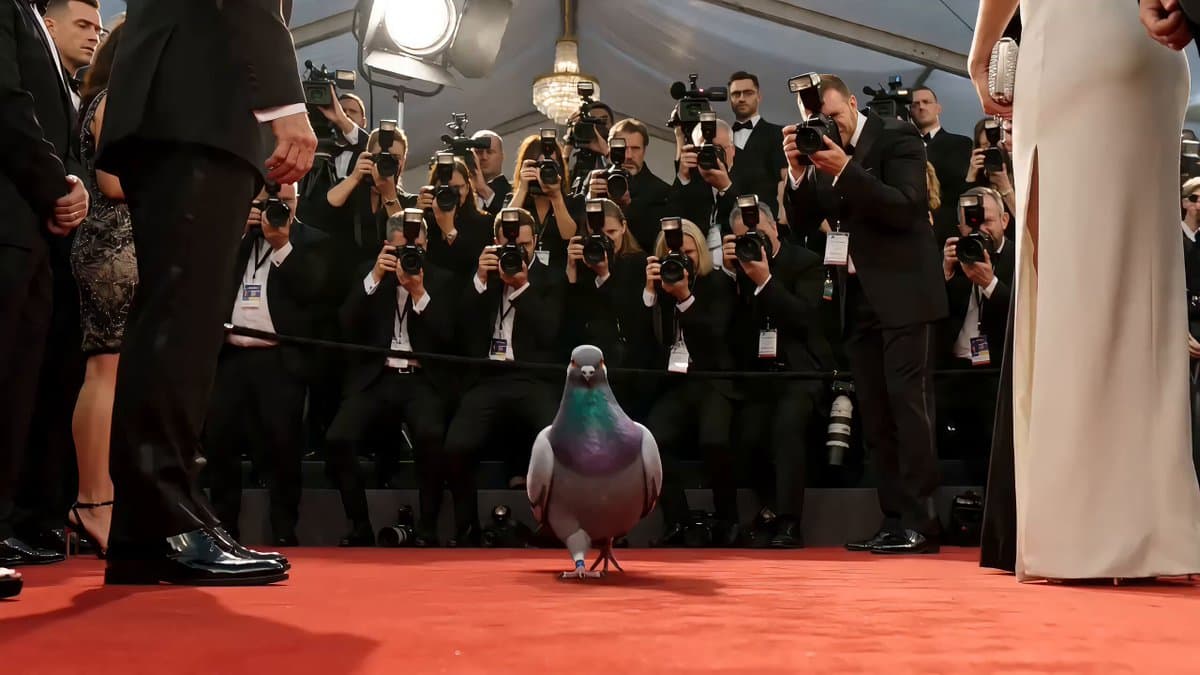 Glam-Comedy Pigeon Fashion Short