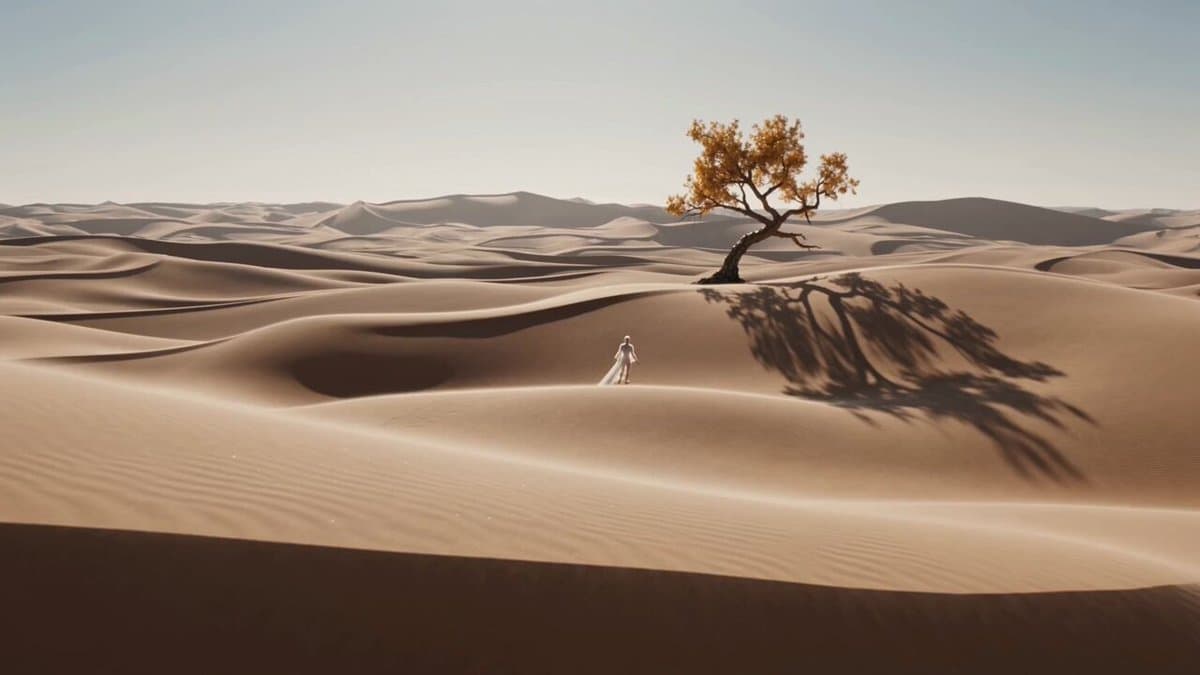 Dreamlike Surreal Desert figure