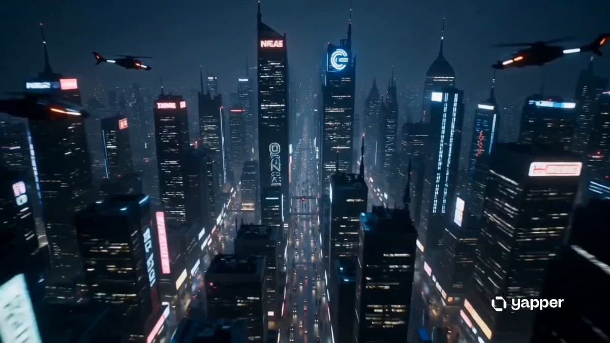 Sentient Robot Neon City Journey