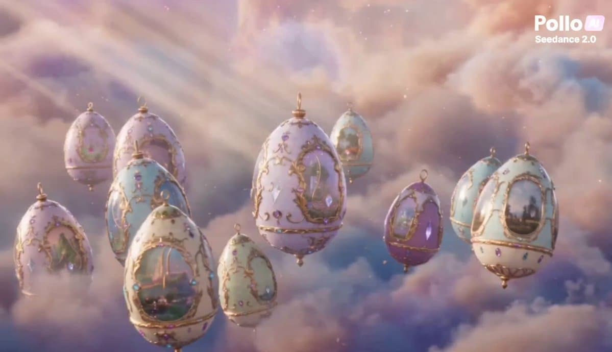 Enchanted Fabergé Easter Egg Video Prompt