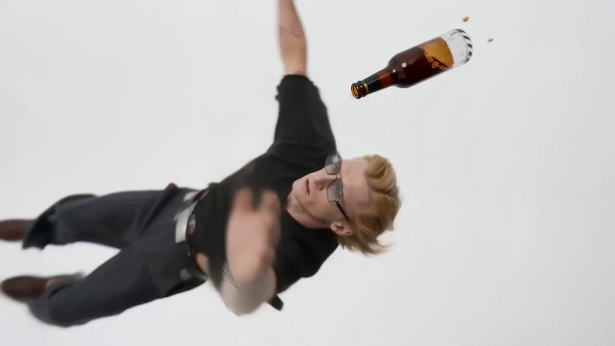Infinite Fall — Beer Catch Cinematic Video Prompt