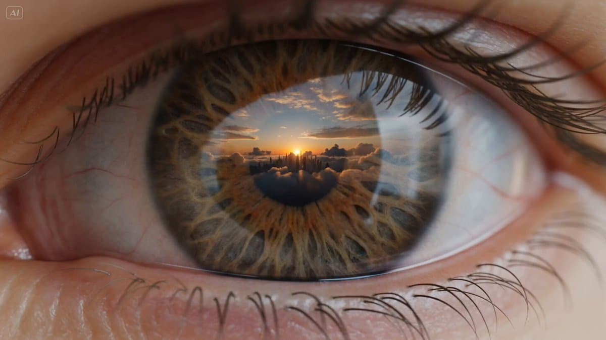 Futuristic Eye Universe Transition