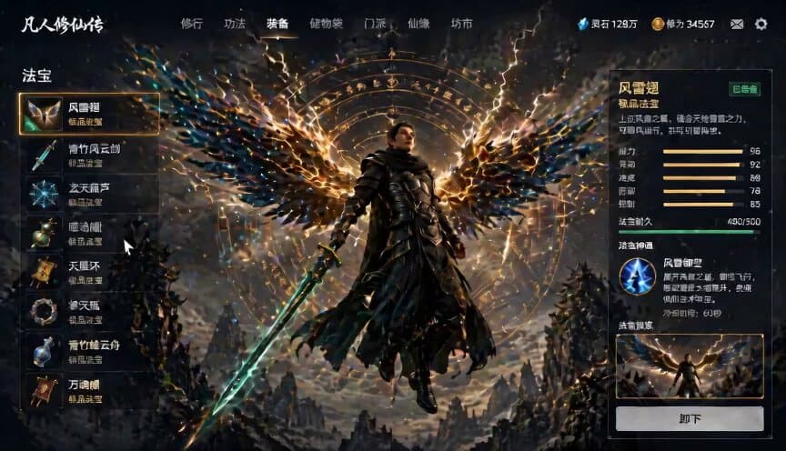 Game UI Skill Selection Animation