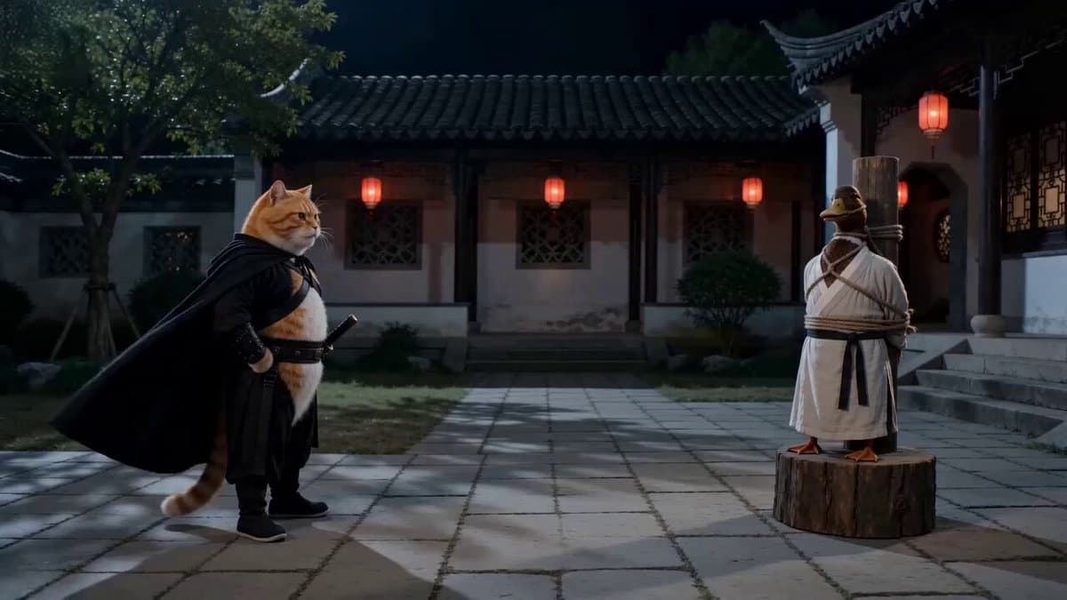 Wuxia Comedy: Cat Hero, Duck Scholar, and Husky Doctor