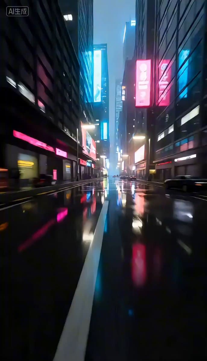 Cyberpunk City Rainy Night Video Prompt