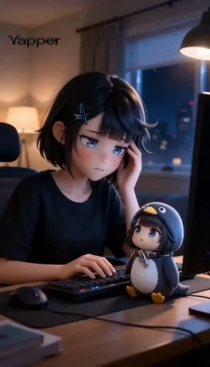 Chibi Moe Anime Penguin Girl