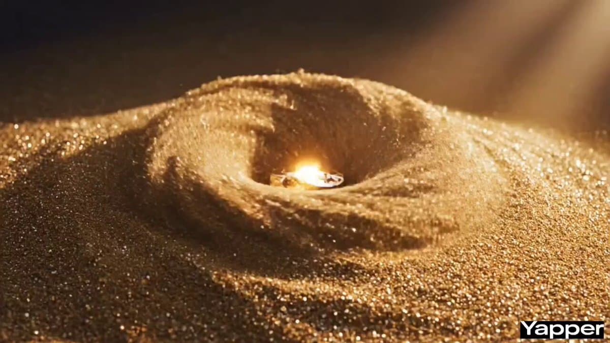 Luxury Watch Assembly from Golden Sand Particles