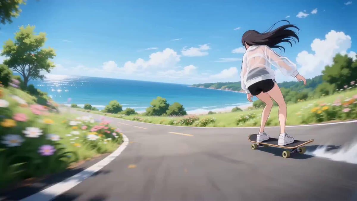 Seedance 2.0 Video Prompt: Seamless Seasonal Transition Skate/Snowboard