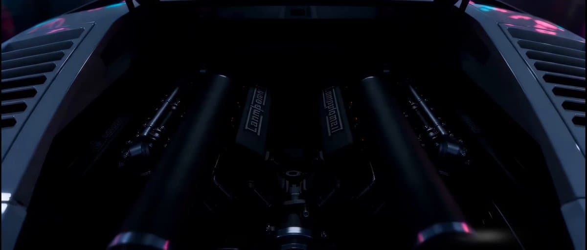Cinematic Lamborghini Countach Night Scene