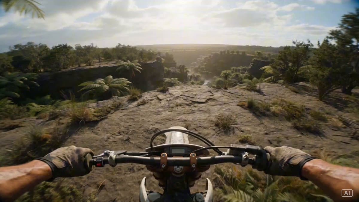 Prehistoric Dirt Bike POV: Racing Against Dinosaurs