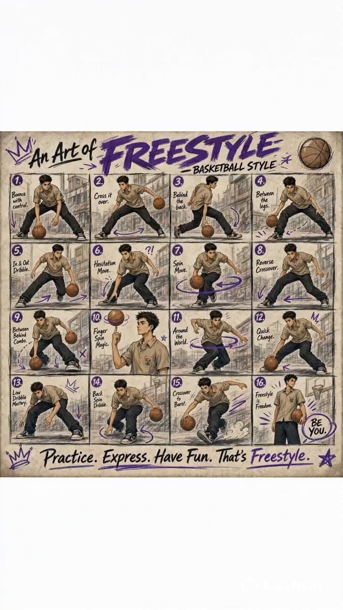 Animated Basketball Freestyle Poster