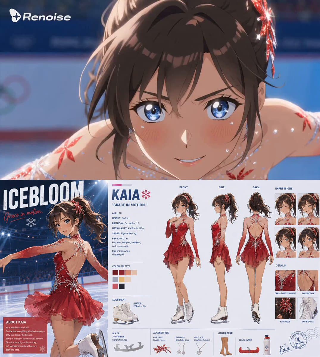 Anime Figure Skater Video Prompt