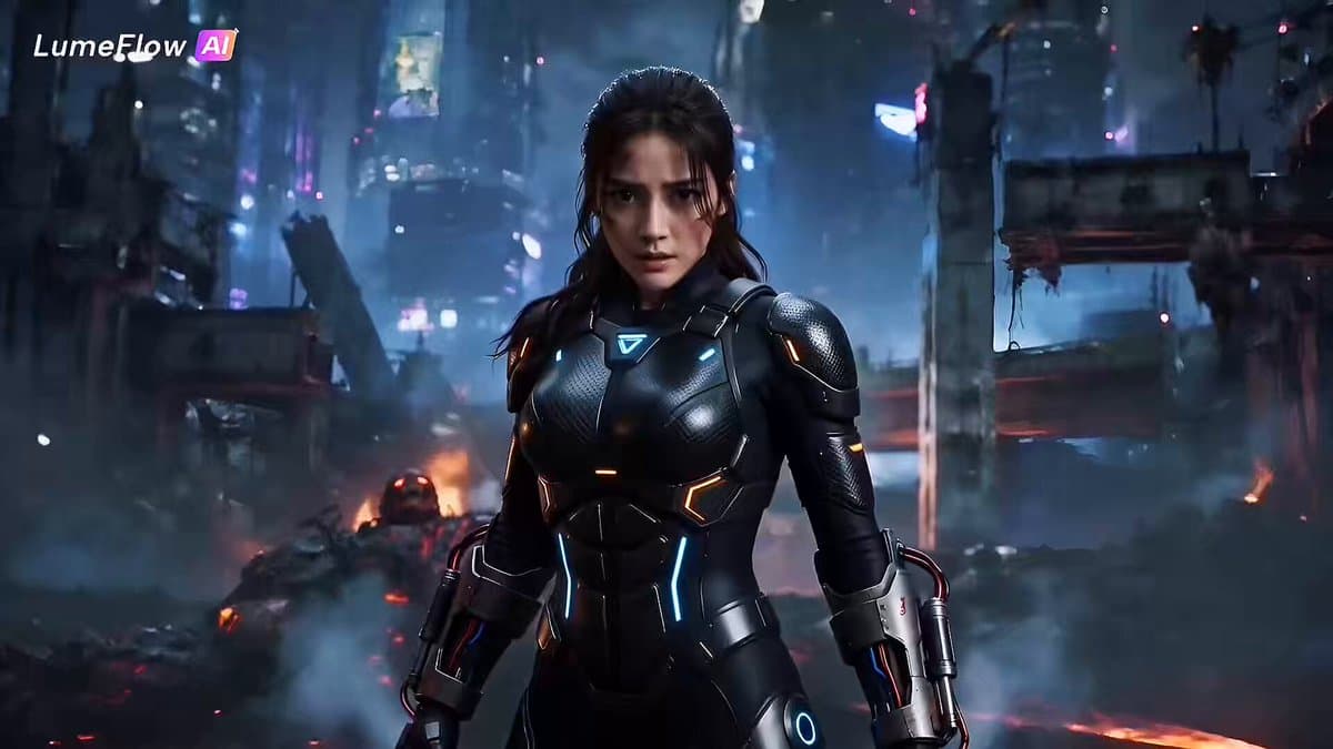 Cyberpunk Cybernetic Fighter Combat