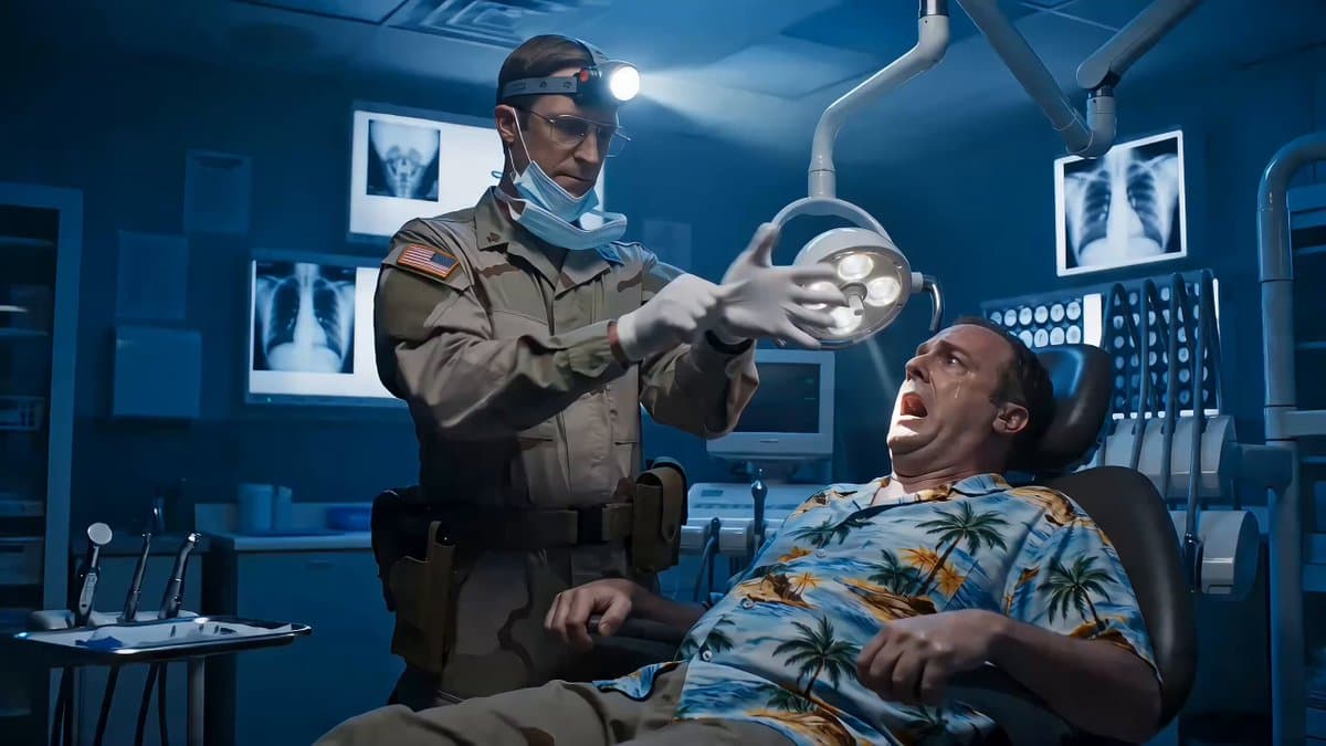 Video Prompt for 'The Dentist — Bomb Squad Edition' Comedy Hook