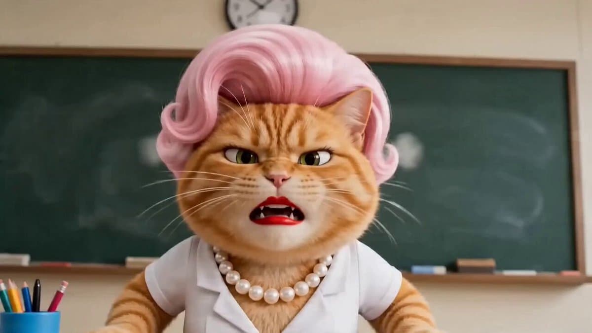 Comedic ADHD Cat Teacher Short Film