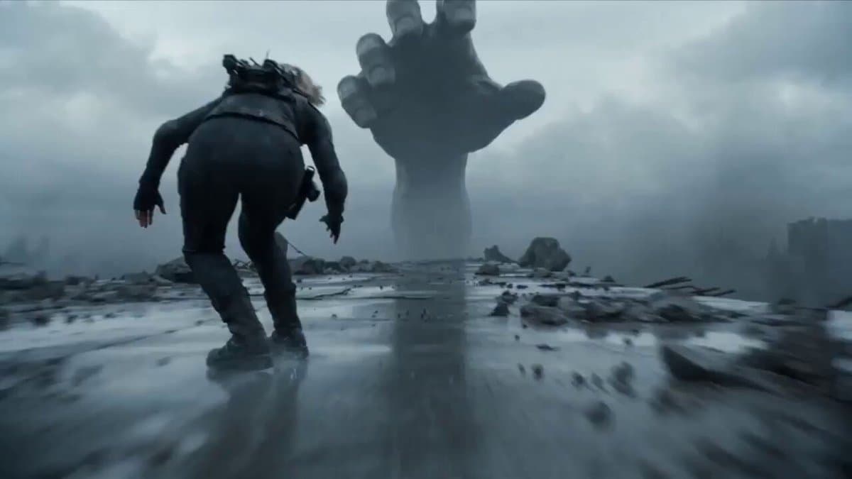 Physics-Focused Test Prompt: Warrior vs. Giant Hand