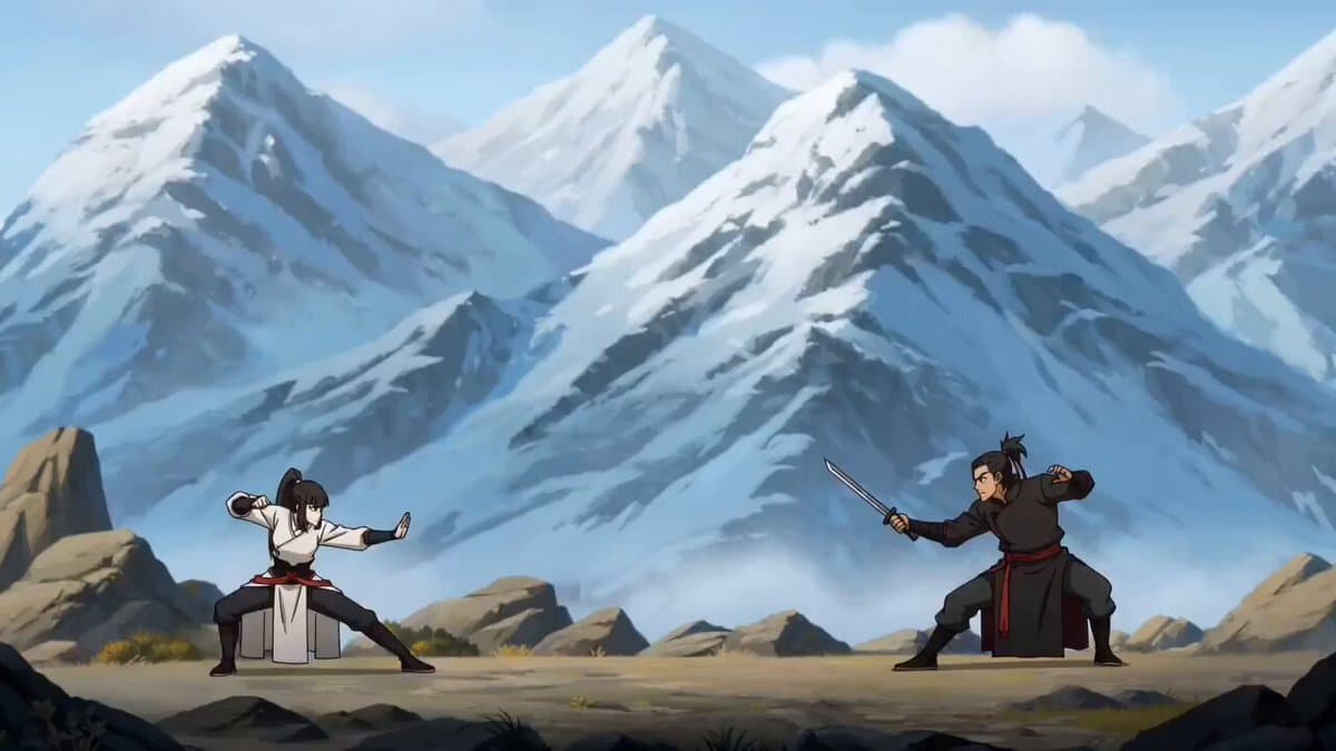 2D Animated Fight Scene