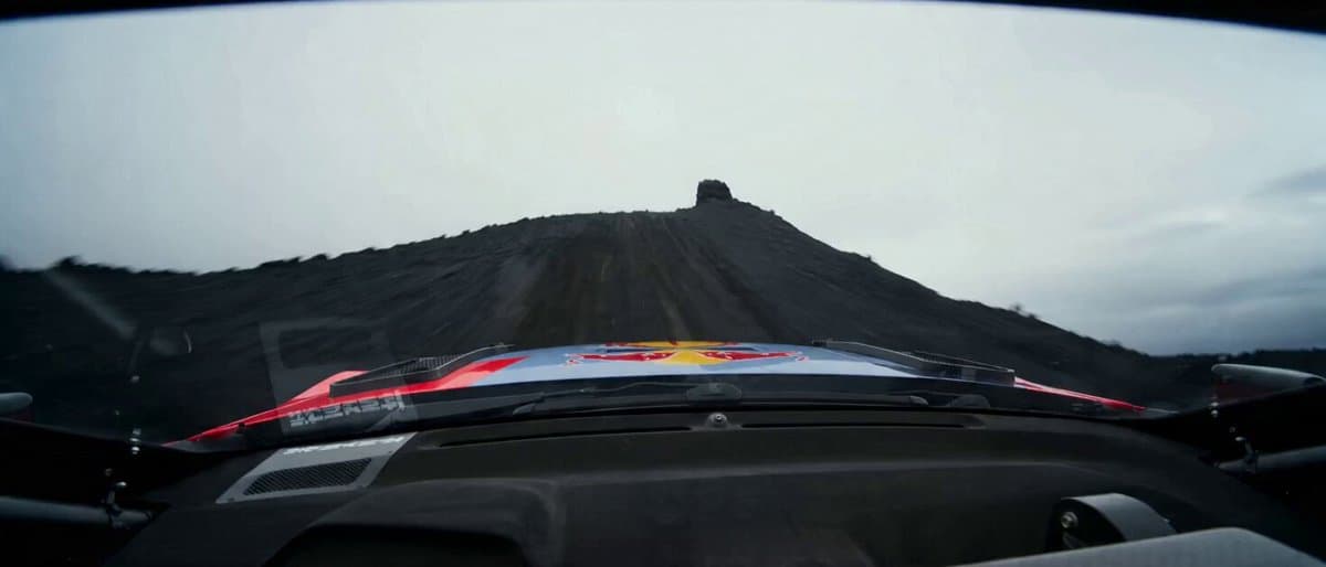 Rally Truck on Lava Field