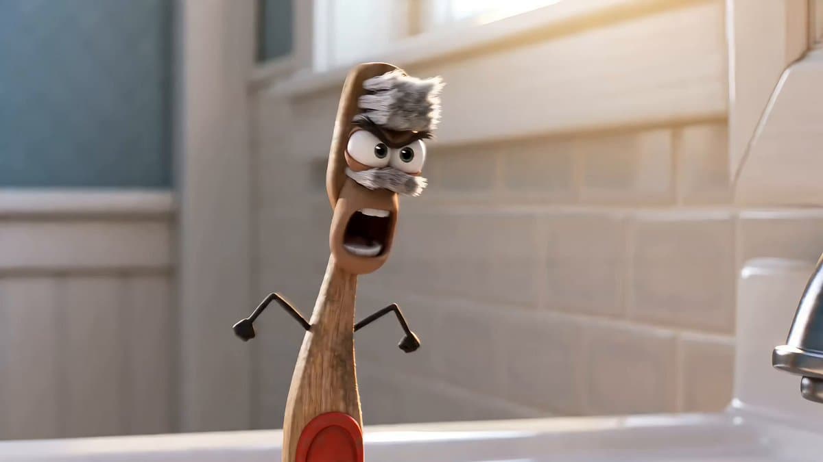 Humorous Toothbrush Debate Animated Short