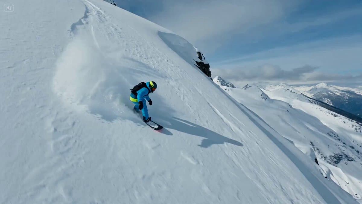 Snowboarder Avalanche Escape Prompt
