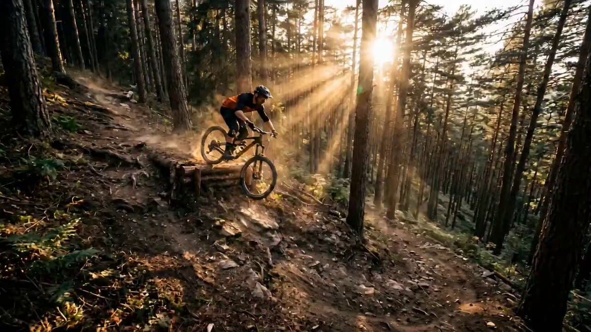 Mountain Biker Action Sequence