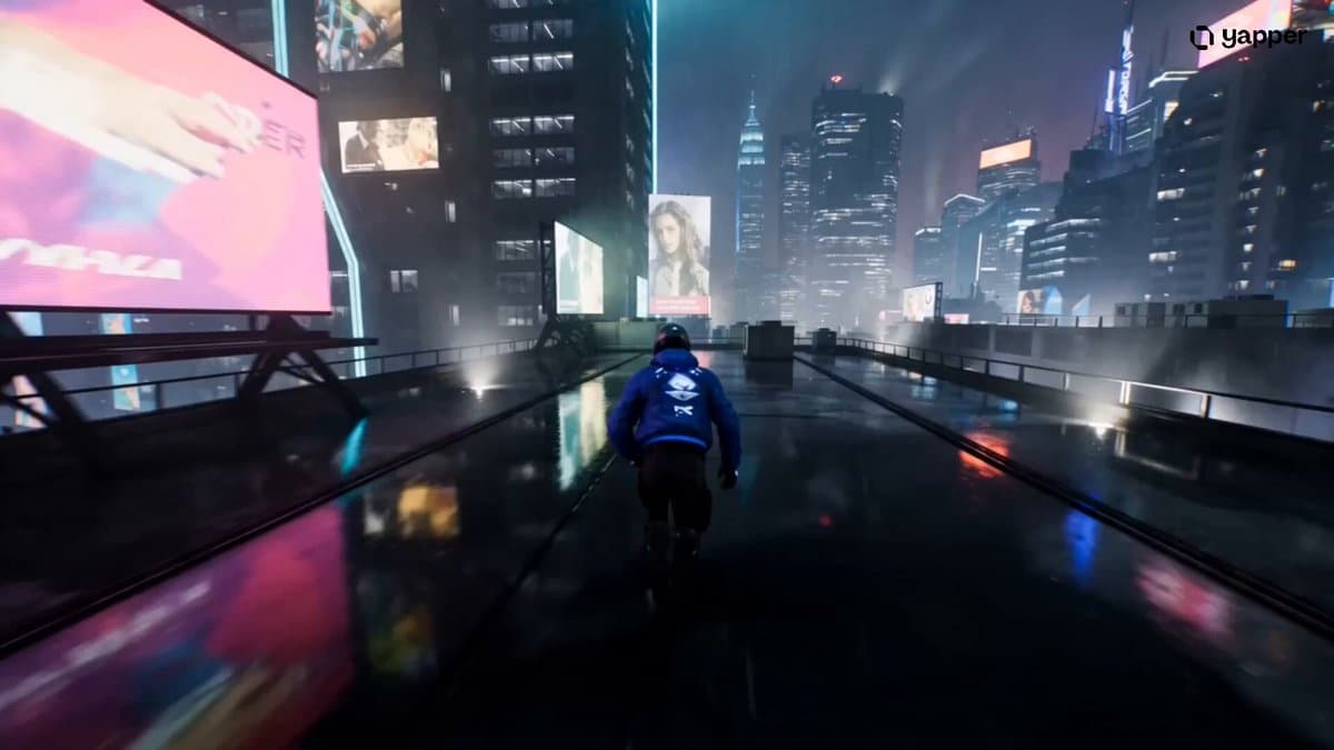 Cyberpunk Rooftop Chase Cinematic Prompt