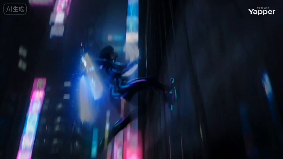 Cyber Ninja vs. Holographic Alien Fight Prompt