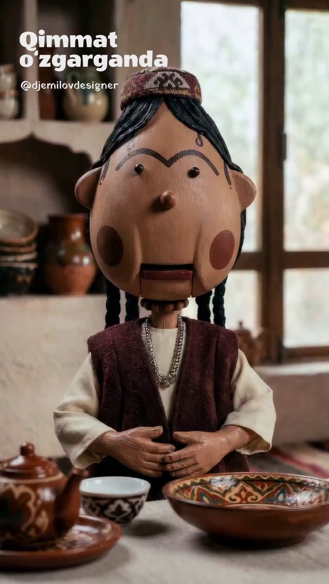 Uzbek Puppet Stop-Motion Narrative Prompt