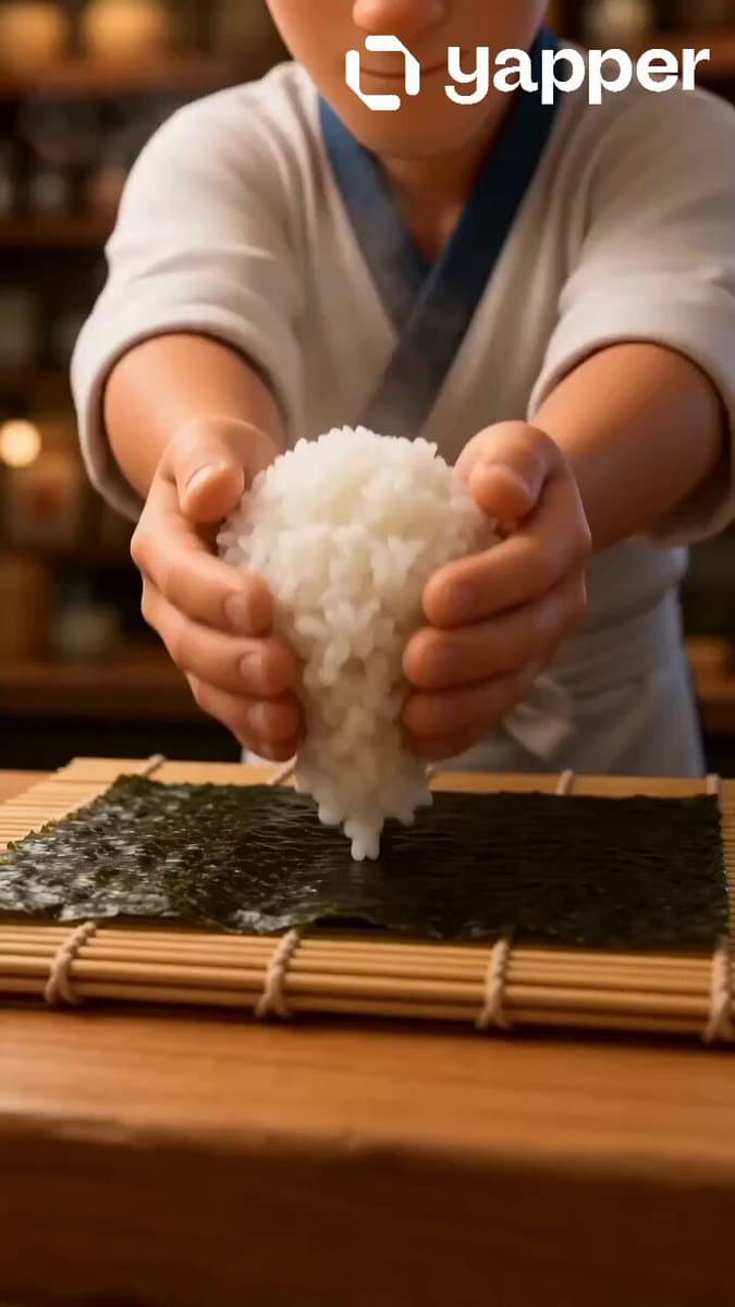 Pixar Style Sushi Making Animation
