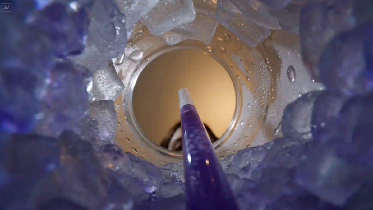 POV Shot from Inside Slushy Cup