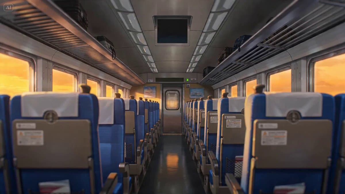 Anime Lofi Train Ride Prompt