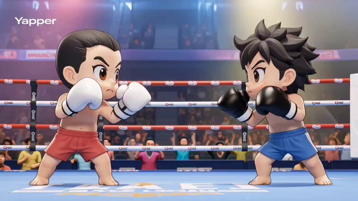 Chibi Boxing Match with Anime Action Style