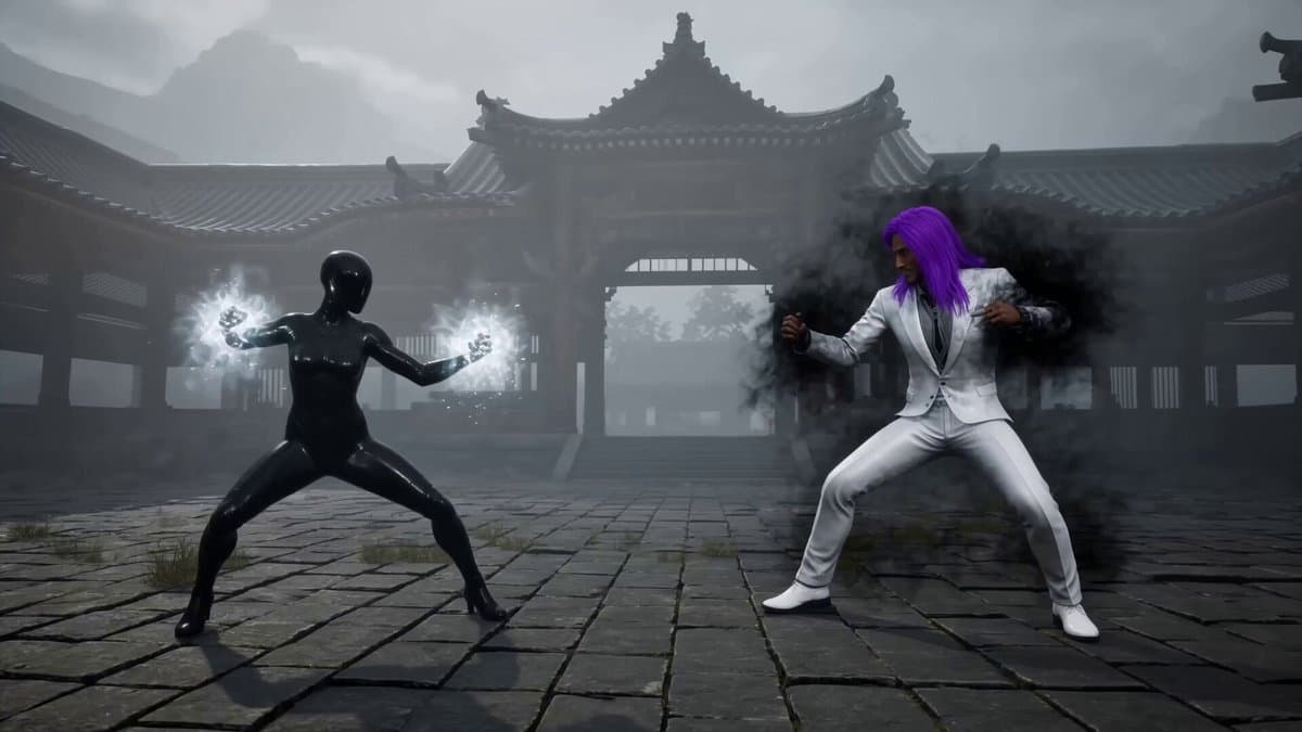 Cinematic Samurai Courtyard Battle