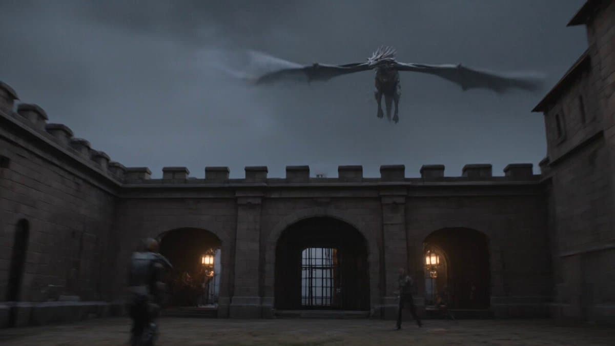 Ancient Castle Siege by Dragon